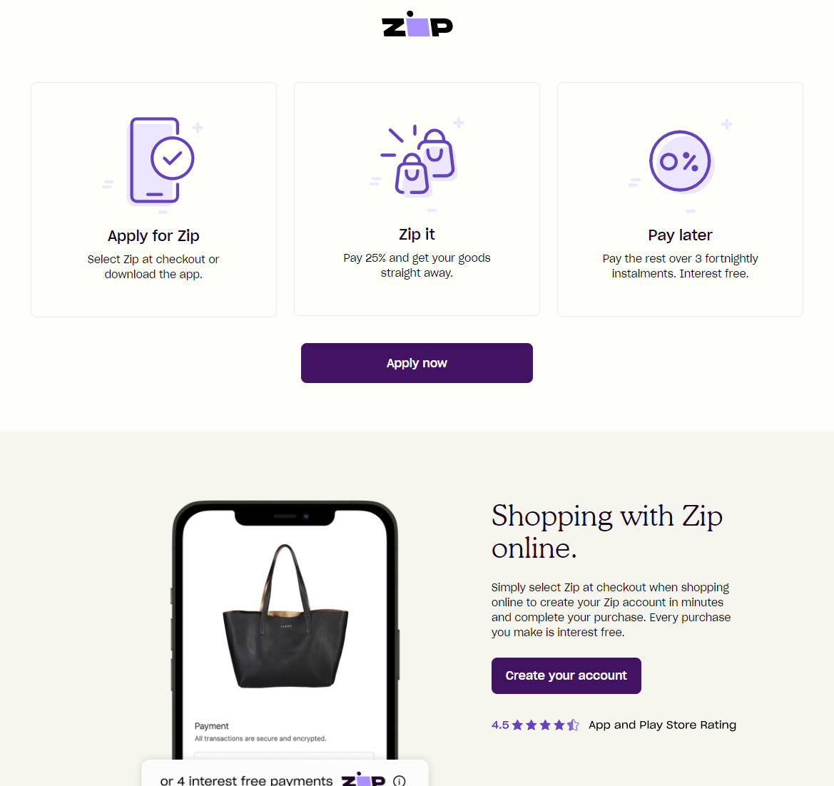 shopify zip landing page