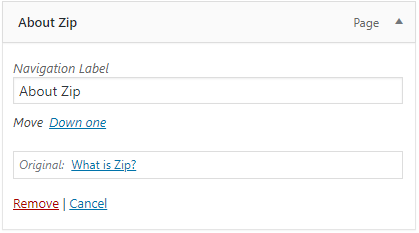 cms add navigation label