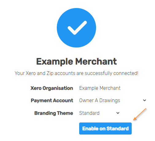 xero enable standard theme